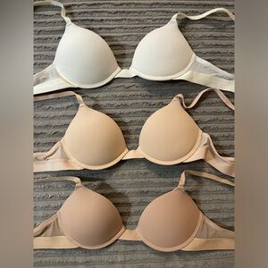 Pepper Set of Three Neutral Tone Bras 34A 🤍💛🤎